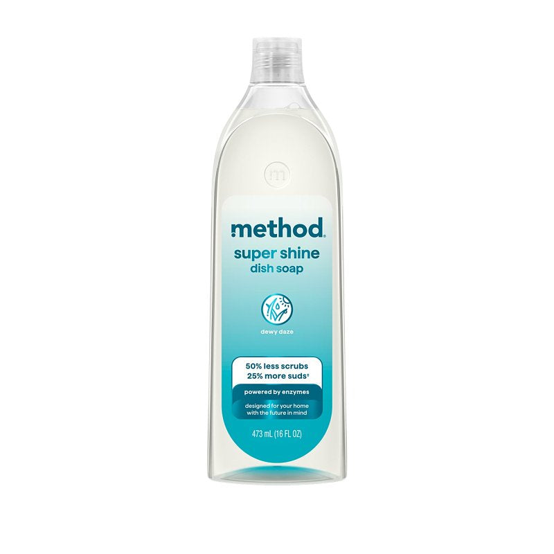 method Super Shine 11297 Dish Soap, 16 oz Bottle, Liquid, Dewy Daze