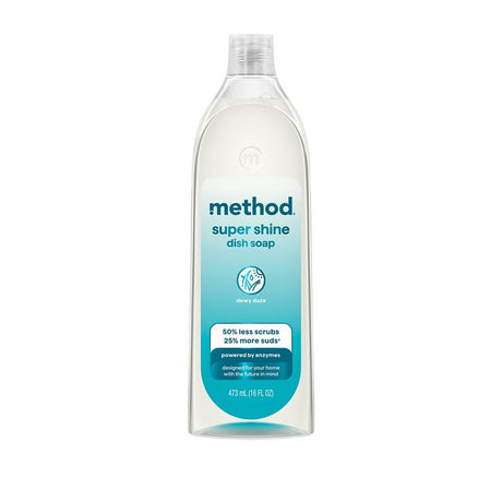 method Super Shine 11297 Dish Soap, 16 oz Bottle, Liquid, Dewy Daze