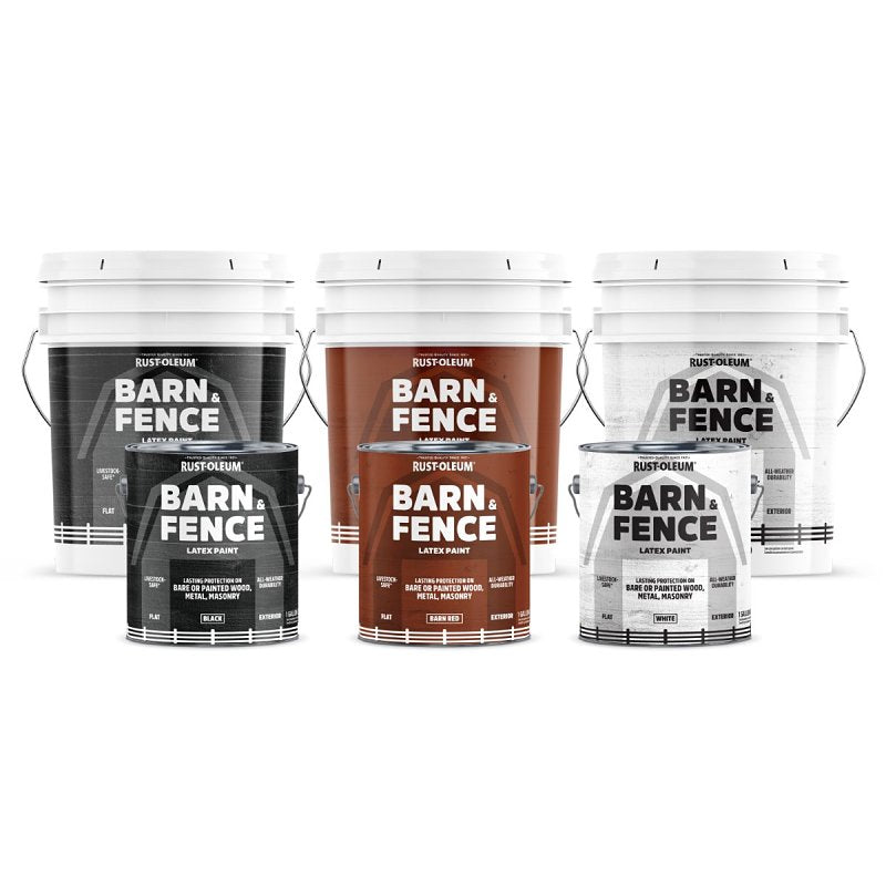 BARN & FENCE PAINT FLT WHT 5GA
