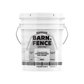 BARN & FENCE PAINT FLT WHT 5GA