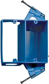 Carlon SC200DV Dual-Voltage Outlet Box, 2-Gang, PVC, Blue