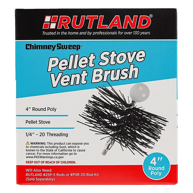PELLET STOVE BRUSH ROUND 4IN