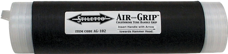 Stiletto AG-102 Handle Grip Wrap Tube, Rubber, Black, For: 1-7/8 to 3/4 in Dia Handles