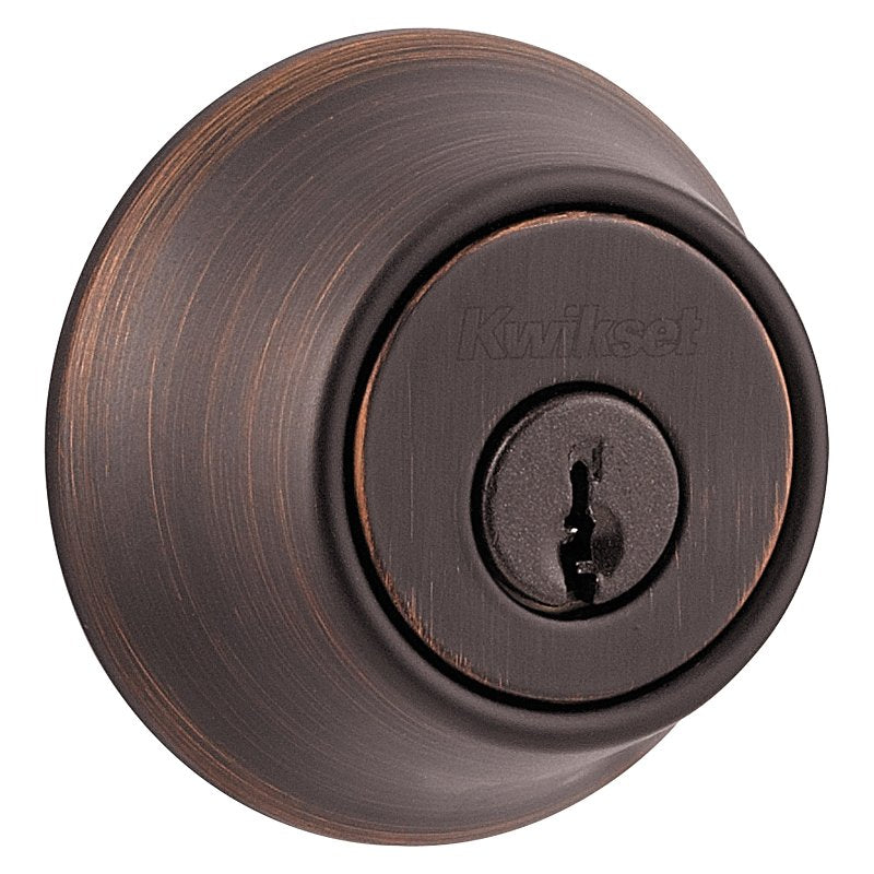 Kwikset 660 Series 660 11P 6AL STR KP K3 Deadbolt, 3 Grade, Keyed Key, Zinc, Venetian Bronze, 2-3/8, 2-3/4 in Backset, Pack of 3