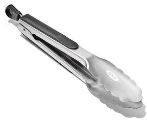 Good Grips 28481 Locking Tong, 9 in L, Stainless Steel, Black, Dishwasher Safe: Yes