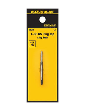 Isomax 82510 Straight Flute Tap, #4-36 Thread, NS Thread, Plug Chamfer, Tungsten Steel