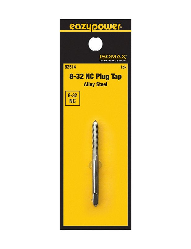 Isomax 82514 Machine Screw Tap, #8-32 Thread, NC Thread, Plug Chamfer, Tungsten Steel