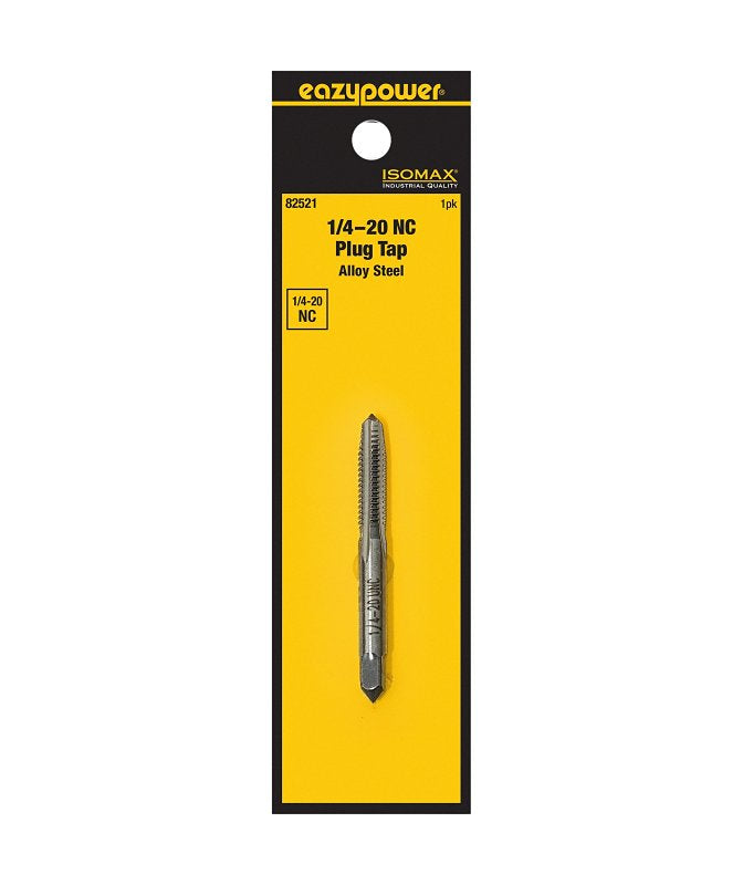 Isomax 82521 Fractional Tap, 1/4-20 Thread, NC Thread, Plug Chamfer, Tungsten Steel