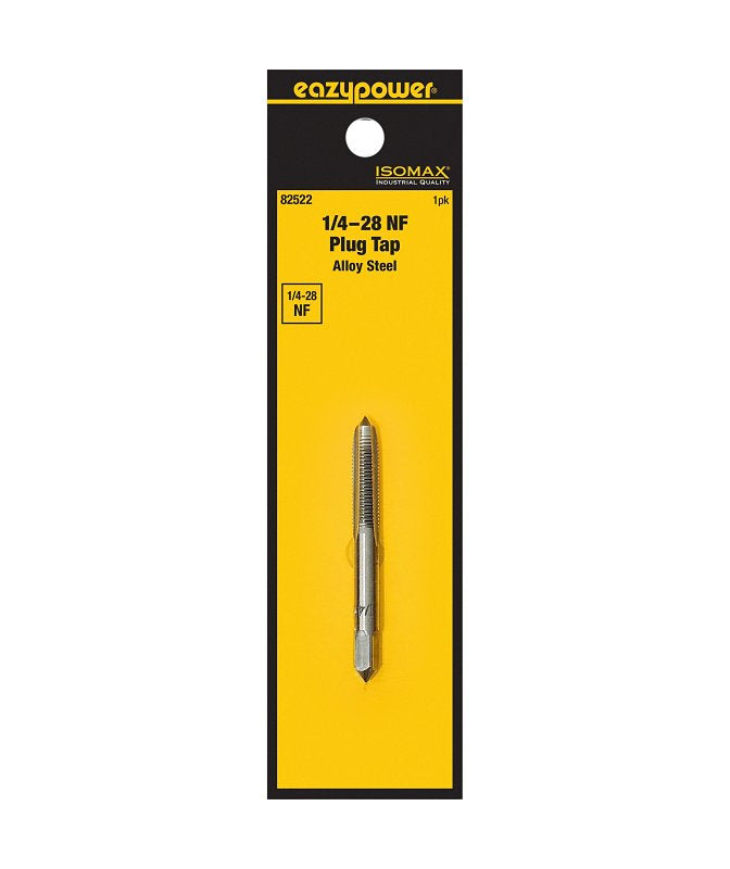 Isomax 82522 Fractional Tap, 1/4-28 Thread, NF Thread, Plug Chamfer, Tungsten Steel