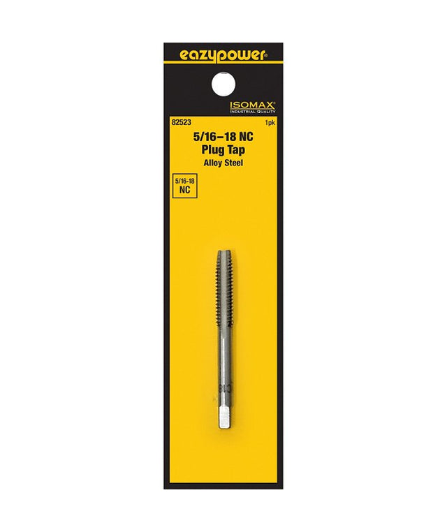 Isomax 82523 Fractional Tap, 5/16-18 Thread, NC Thread, Plug Chamfer, Tungsten Steel