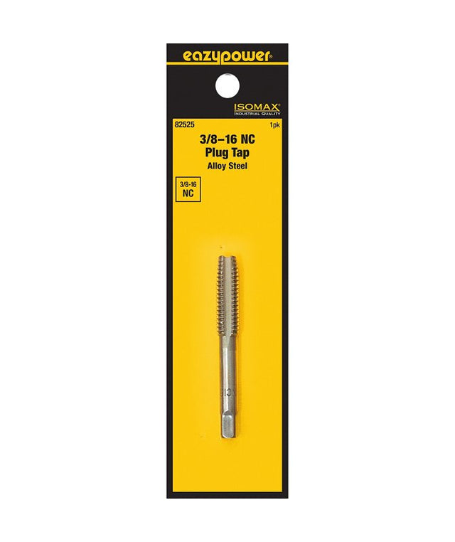 Isomax 82525 Fractional Tap, 3/8-16 Thread, NC Thread, Plug Chamfer, Tungsten Steel
