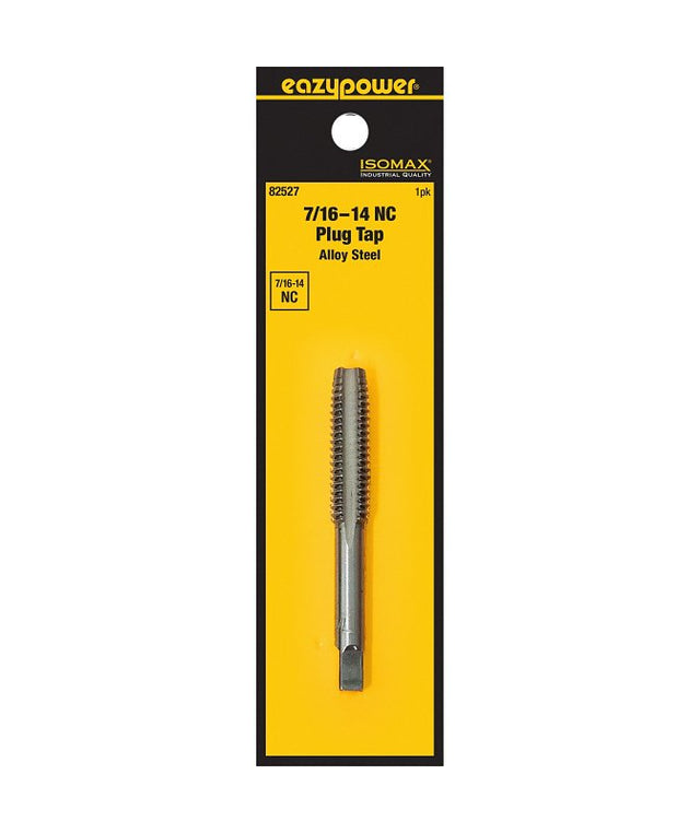 Isomax 82527 Fractional Tap, 7/16-14 Thread, NC Thread, Plug Chamfer, Tungsten Steel