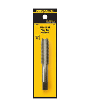 Isomax 82534 Fractional Tap, 5/8-18 Thread, NF Thread, Plug Chamfer, Tungsten Steel