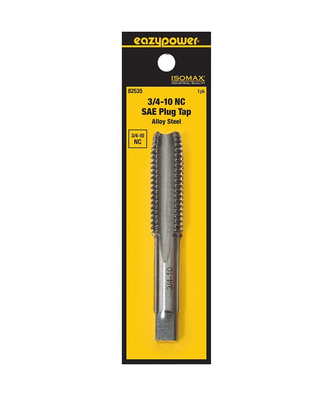 Isomax 82535 Fractional Tap, 3/4-10 Thread, NC Thread, Plug Chamfer, Tungsten Steel