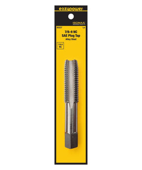 Isomax 82537 Fractional Tap, 7/8-9 Thread, UNC Thread, Plug Chamfer, Tungsten Steel