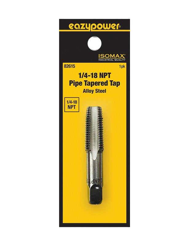 Isomax 82615 Pipe Tap, 1/4-18 Thread, NPT Thread, Taper Point, Tungsten Steel