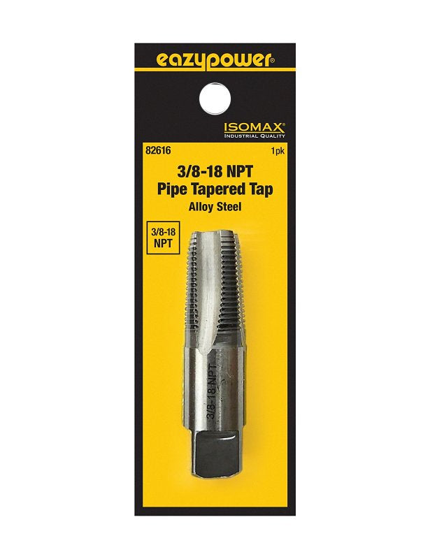 Isomax 82616 Pipe Tap, 3/8-18 Thread, NPT Thread, Taper Point, Tungsten Steel