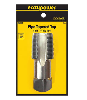 Isomax 82621 Pipe Tap, 1-1/4-11-1/3 Thread, NPT Thread, Taper Point, Tungsten Steel