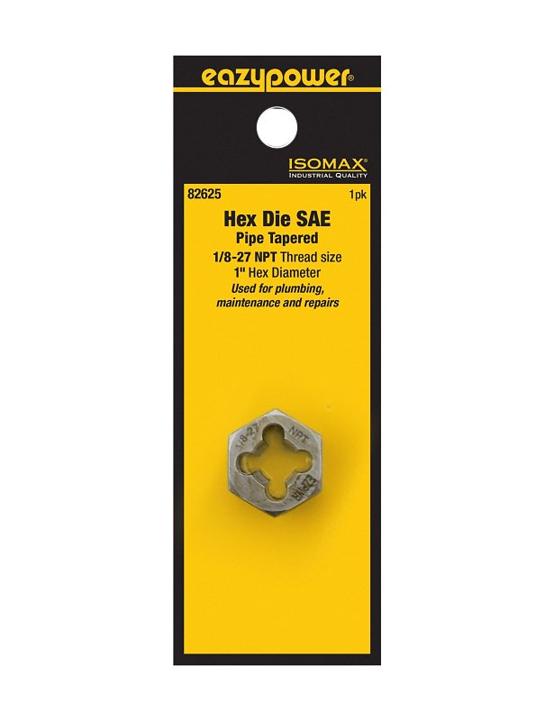 Isomax 82625 Threading Die, 1/8-27 Thread, NPT Thread