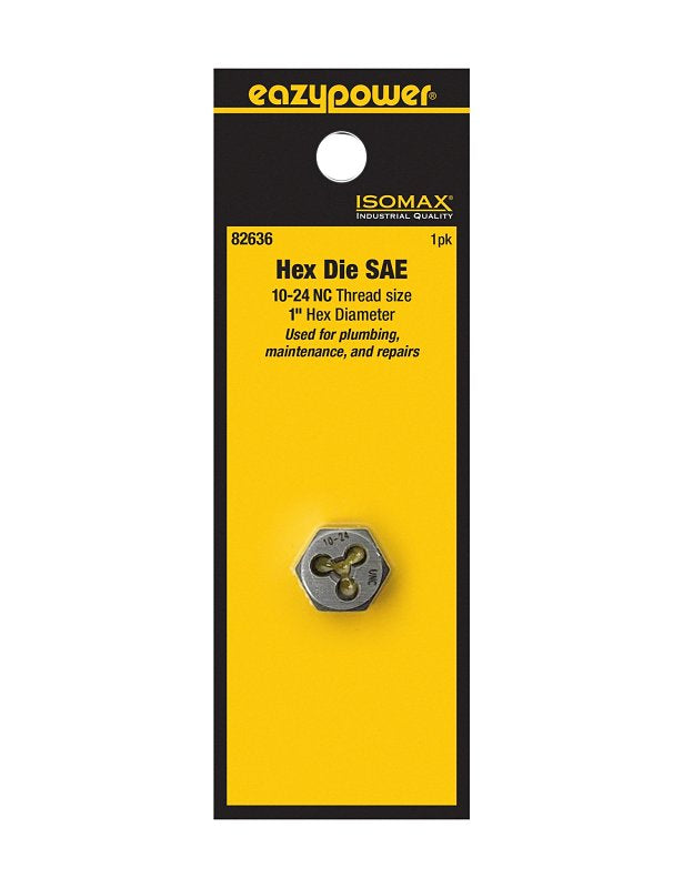 Isomax 82636 Machine Die, #10-24 Thread, NC Thread