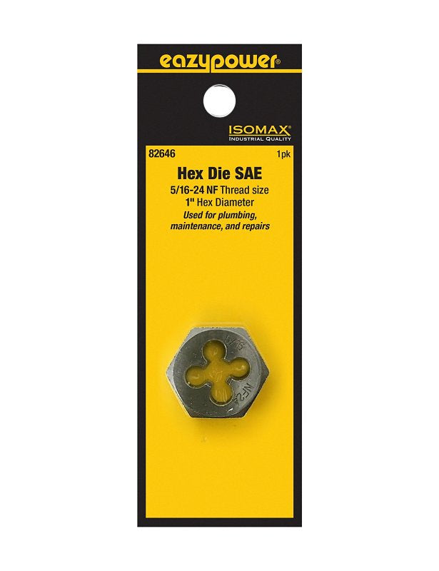 Isomax 82646 Fractional Die, 5/16-24 Thread, NF Thread