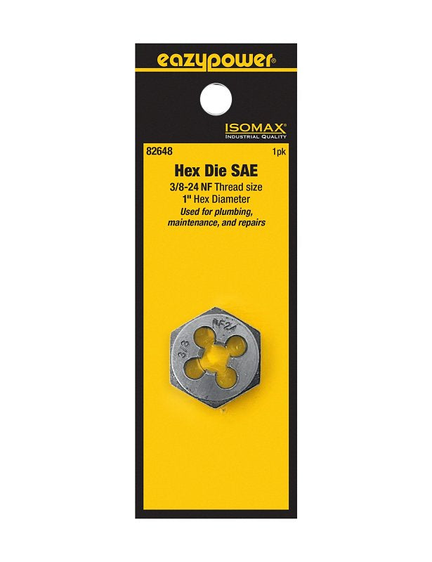 Isomax 82648 Fractional Die, 3/8-24 Thread, NF Thread