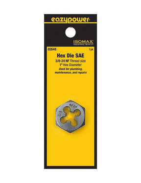 Isomax 82648 Fractional Die, 3/8-24 Thread, NF Thread