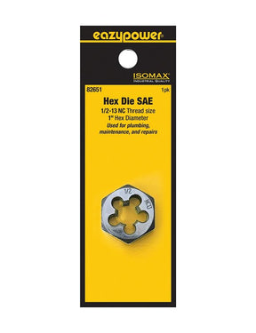 Isomax 82651 Fractional Die, 1/2-13 Thread, NC Thread