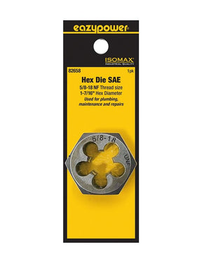 Isomax 82658 Fractional Die, 5/8-18 Thread, UNF Thread