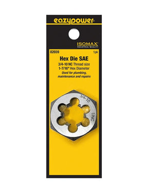Isomax 82659 Fractional Die, 3/4-10 Thread, NC Thread
