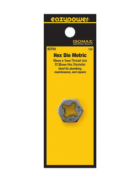 Isomax 82754 Plug Die, M10x1 Thread, Metric Thread