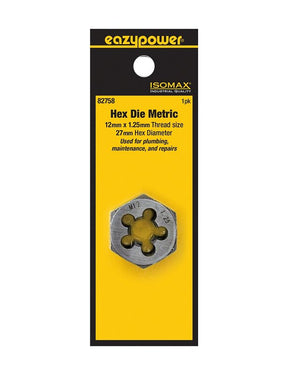 Isomax 82758 Plug Die, M12x1.25 Thread, Metric Thread