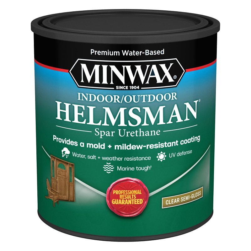 Minwax Helmsman 63210 Spar Urethane, Semi-Gloss, Clear, Liquid, 1 qt