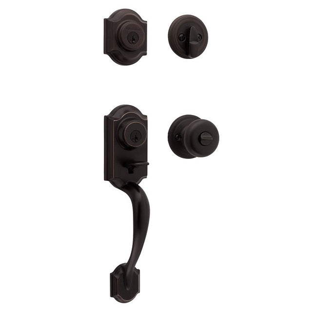 Kwikset Montara, Signature Series 553MNHXJ 11P SMT RBP Handleset with Juno Knob, Traditional Lock, Arch Handle, 1 Grade
