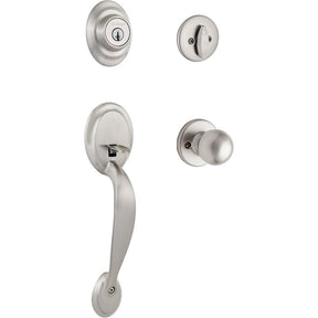 Kwikset Dakota Series 687 DAXP 15 SMT Combination Lockset, Satin Nickel, 3 Grade, Re-Key Technology: SmartKey