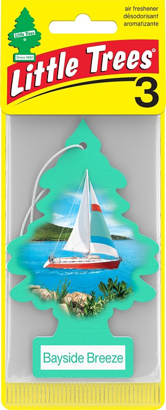 Little Trees U3S-37121 Pine Tree Air Freshener, Bayside Breeze