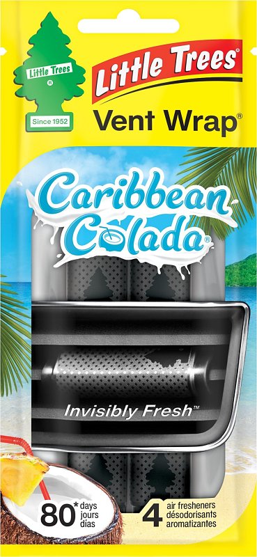 Little Trees CTK-52725-24 Air Freshener, Caribbean Colada, Pack of 4