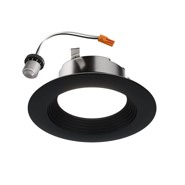 Halo LTT406FSMB Recessed LED Trim, Plastic Lens, Plastic Body, Black, Matte