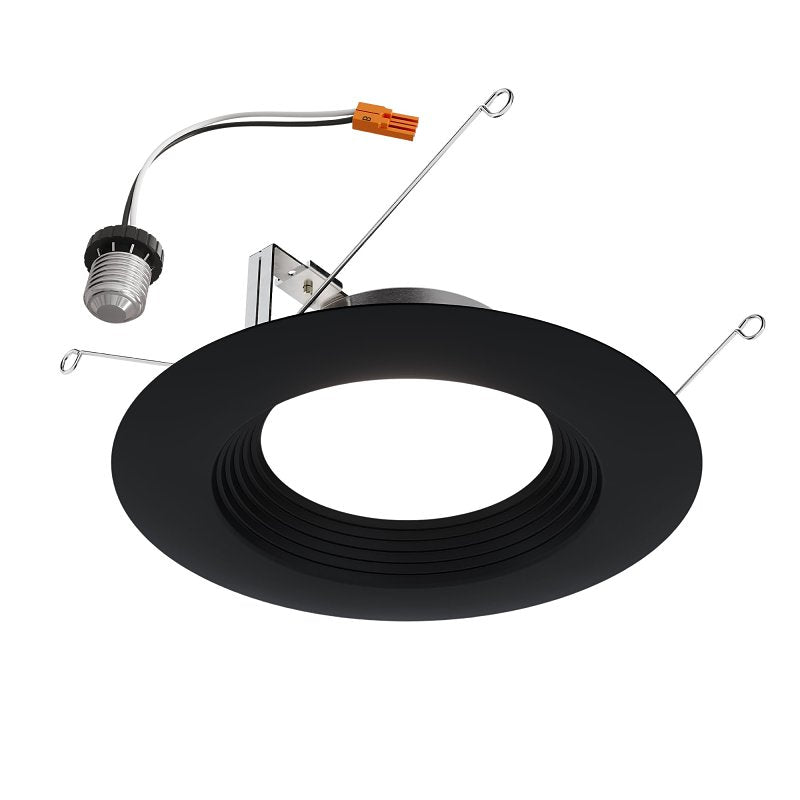 Halo LTT5607FSMB Recessed LED Trim, Plastic Lens, Plastic Body, Black, Matte