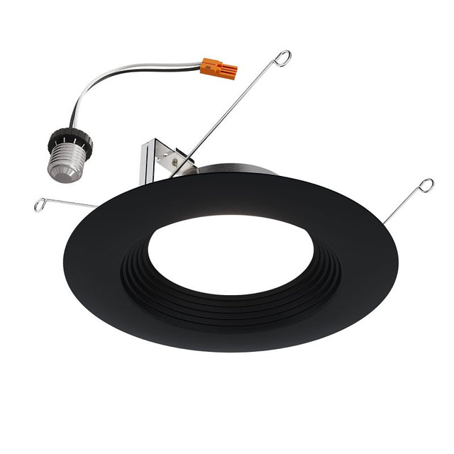 Halo LTT5607FSMB Recessed LED Trim, Plastic Lens, Plastic Body, Black, Matte