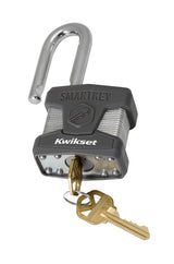 Kwikset 90260-042 Padlock, Keyed Alike Key, 0.35 in Dia Shackle, 1-1/2 in H Shackle, Boron Carbide Shackle, Steel Body