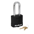 Kwikset 90260-049 Padlock, Keyed Alike Key, 0.35 in Dia Shackle, 2-1/2 in H Shackle, Boron Carbide Shackle, Steel Body