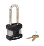 Kwikset 90260-062 Padlock, Keyed Different, Smart Key, 0.35 in Dia Shackle, 2-1/2 in H Shackle, Stainless Steel Body