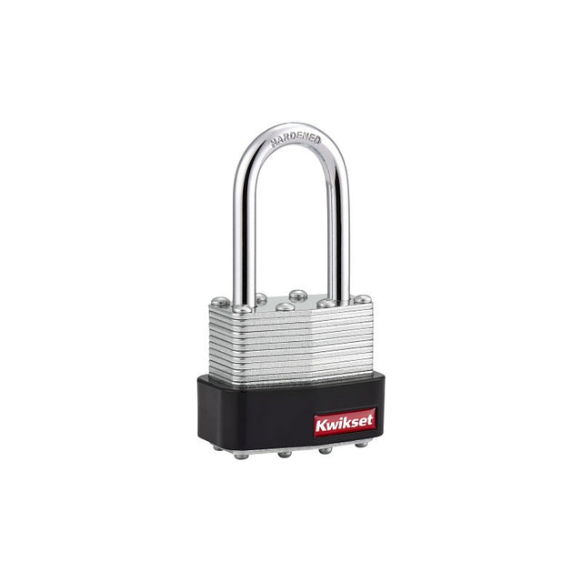 Kwikset 90260-104 Padlock, Keyed Different Key, 0.24 in Dia Shackle, 1-1/2 in H Shackle, Steel Shackle, 1-9/16 in W Body