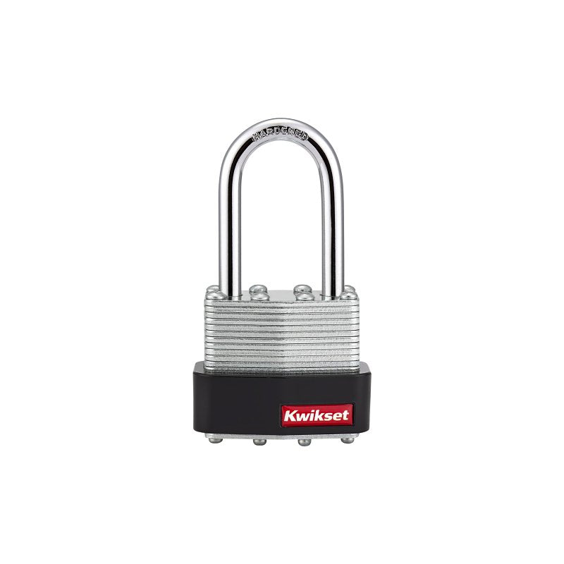 Kwikset 90260-105 Padlock, Keyed Different Key, 0.24 in Dia Shackle, 1-1/2 in H Shackle, Steel Shackle, 1-9/16 in W Body