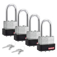Kwikset 90260-106 Padlock, Keyed Different Key, 0.24 in Dia Shackle, 1-1/2 in H Shackle, Steel Shackle, 1-9/16 in W Body