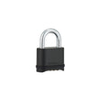 Kwikset 90260-202 Padlock, Keyless Key, 0.31 in Dia Shackle, 1 in H Shackle, Hardened Steel Shackle, Zinc Body