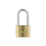 Kwikset 90260-325 Padlock, Keyed Alike Key, 0.24 in Dia Shackle, 1-9/16 in H Shackle, Steel Shackle, Brass Body, Satin