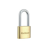 Kwikset 90260-326 Padlock, Keyed Alike Key, 0.24 in Dia Shackle, 1-1/2 in H Shackle, Hardened Steel Shackle, Brass Body