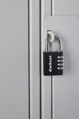 Kwikset 90260-461 Padlock, No Key, 0.24 in Dia Shackle, 1-3/16 in H Shackle, Steel Shackle, Aluminum Body